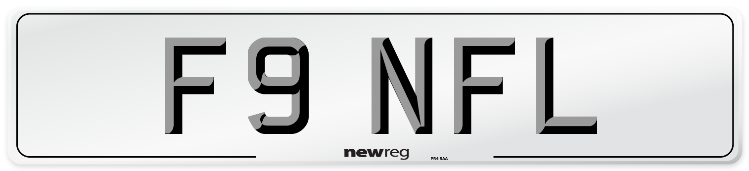 F9 NFL Number Plate from New Reg